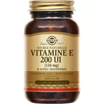 Solgar Vitamina E 200 UI cápsulas vegetales