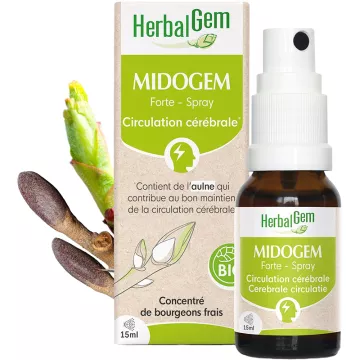 Herbalgem Complexe Midogem Forte Spray GC25 Circulation Cérébrale Bio 15 мл