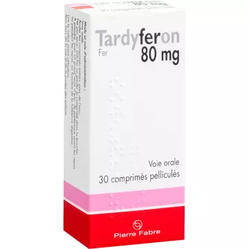 Tardyferon 80 mg Fer 30 comprimés pelliculés