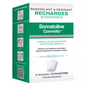 Somatoline Remodeling &amp; Draining Recharge Bandagen 3 Anwendungen