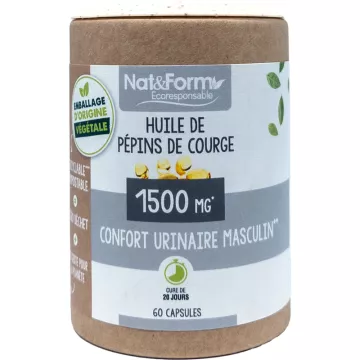 Nat & Form Aceite de Semilla de Calabaza 60 Cápsulas Eco 