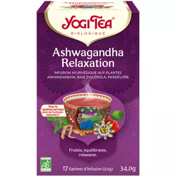 Yogi Tea Ashwagandha Relajación Té de hierbas 17 bolsitas de té