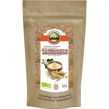 Ecoidées Ashwagandha bio comercio justo antienvejecimiento 200 g