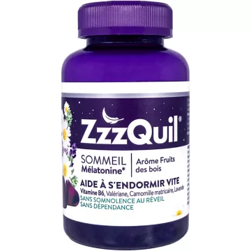 ZzzQuil Sommeil mélatonine et vitamine en Gommes