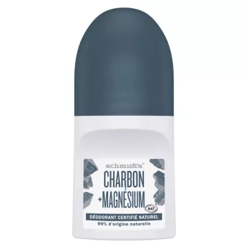 Schmidt's Déodorant Charbon + Magnésium Roll-On 50 ml