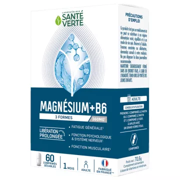 Santé-Verte Magnésium 3 Formes 360 mg 60 Comprimés