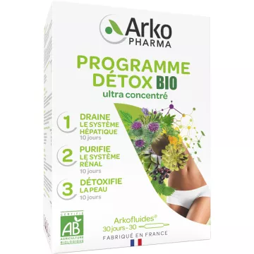 Arkofluides Organisch Drievoudig Actie Detox Programma 30 ampullen