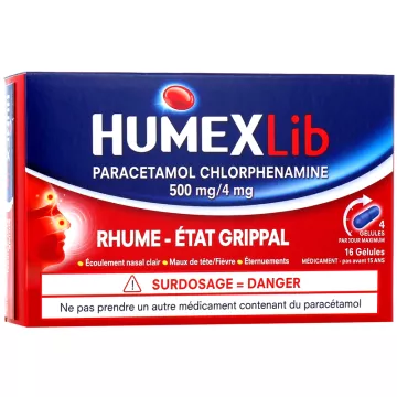 HUMEXLib Rhume état grippal 16 gélules