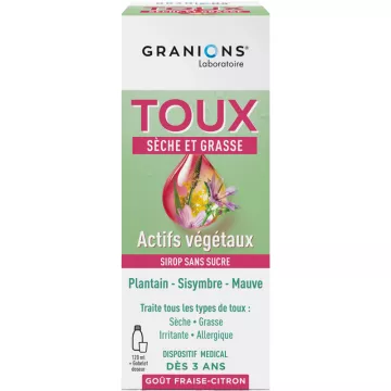 Granions Sirop Toux Sèche & Grasse Fraise Citron 120 ml