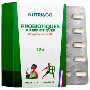 Nutri&Co Probiotiques et Prébiotiques gélules