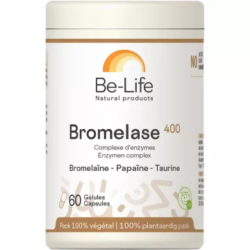 Complejo enzimático Bromelase 400 60 cápsulas Be-Life