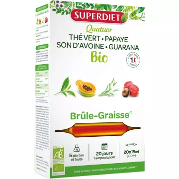 Superdiet Quatuor Brûle Graisse Bio 20 phials