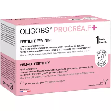 Oligobs Procréa F+ Weibliche Fruchtbarkeit 30 Beutel