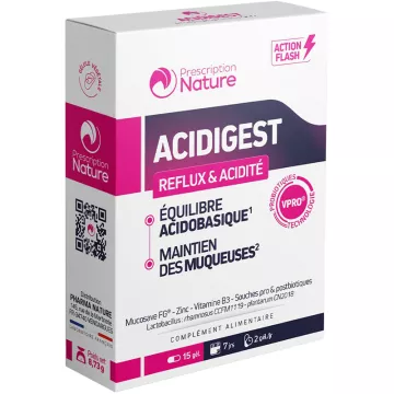 Prescription Nature Acidigest Refluxo e Acidez 15 cápsulas