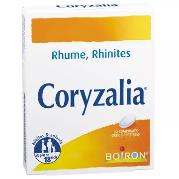 CORYZALIA 40 tablets Boiron Homeopathic Colds Rhinitis