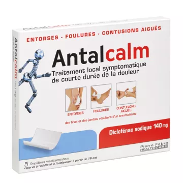 140 mg de sódio ANTALCALM DICLOFENAC 5 emplastros DE DROGAS