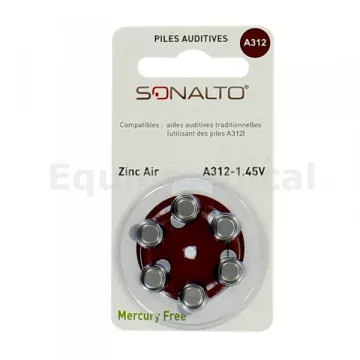 Sonalto A 312 6 batterie per apparecchi acustici