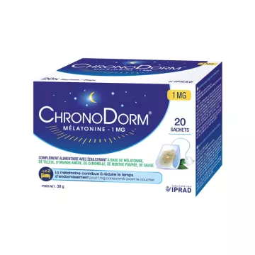 Tisane Sommeil CHRONODORM Mélatonine 1MG 20 Sachets