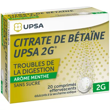 Citrato de betaína UPSA açúcar hortelã efervescente livre