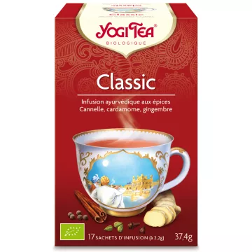 Yogi Tea Herbal Tea Cinnamon Clásico Infusión ayurvédica 17 bolsitas de té