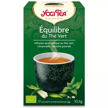 Yogi Tea Thé Équilibre Green Tea Ayurvedic Infusion 17 Sachets