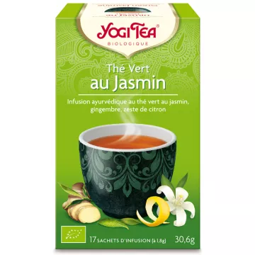 Yogi Tea Té Verde Jazmín Infusión Ayurvédica 17 Bolsitas
