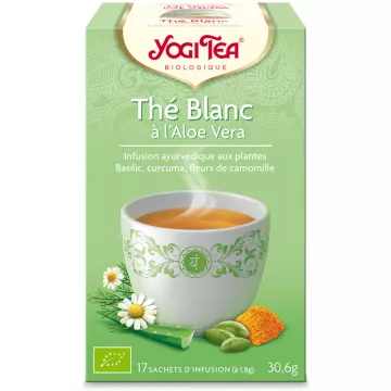 Yogi Tea Thé blanc aloe vera Infusion Ayurvédique 17 infusettes