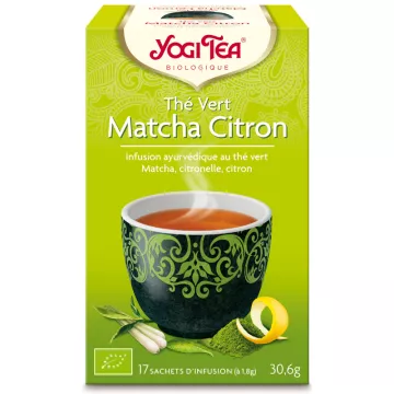 Yogi Tea Зеленый чай Матча Лимон Аюрведический настой 17 пакетиков
