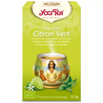 Yogi Tea Kräutertee Minze Limette Ayurvedischer Kräutertee 17 Beutel