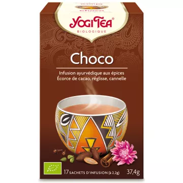 Choco Ayurvedic chá Yogi chá de ervas chá de infusão 17 sacos de chá