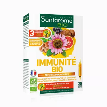 SANTAROME BIO immunité bio 20 ampoules 10ml