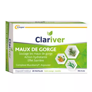 CLARIVER Rhume 20 pastilles COOPER