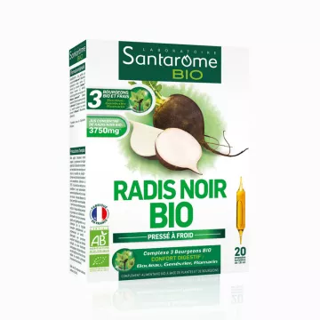 Santarome bio radis noir detox solution buvable 20 ampoules 10 ml