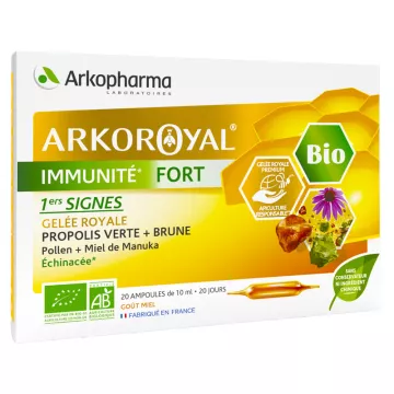 Arkoroyal Immunité Fort Bio 20 ampolas