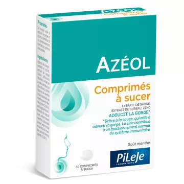 AZEOL 30 pastillas para chupar PhytoPrevent sabor a menta