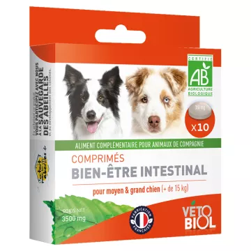 Vetobiol Comprimidos para el bienestar intestinal Perros medianos y grandes