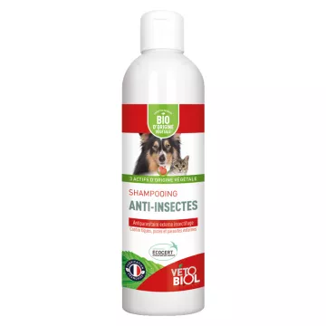 Vetobiol Champú Antiinsectos Ecológico para Perros y Gatos 240 ml