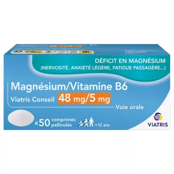 Mylan Viatris Conseil Magnesio/Vitamina B6 48 mg/5 mg 50 compresse