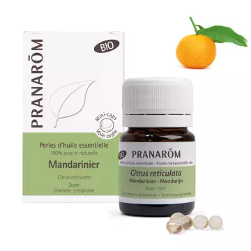 PRANAROM Mandarina orgânico 60 pérolas de óleo essencial