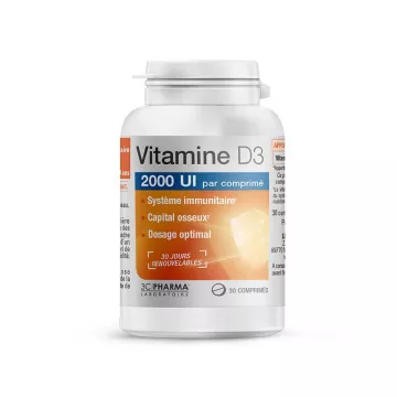 3C Pharma Vitamin D3 2000UI 30 tablets