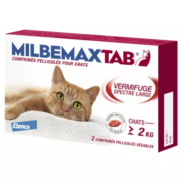 MilbemaxTab Dewormer Cats +2 kg 2 tablets Elanco