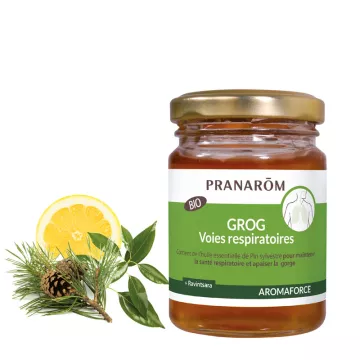 Organic honey for grog with essential oils Respiratory tract PRANAROM