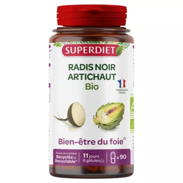 Superdiet Organic Black Radish Artichoke Liver Wellness 80 Tablets