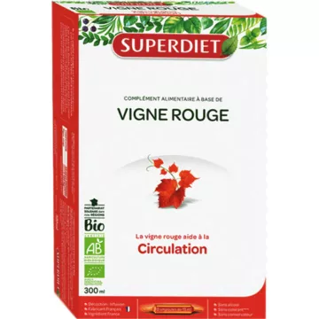Superdiet Vigne Rouge Bio 20 ampoules