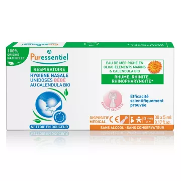 Puressentiel Respiratória Nasal Higiene Doses Únicas para Bebês