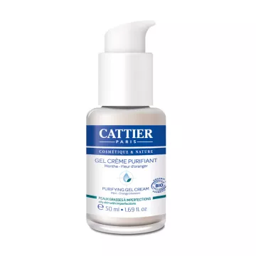 Cattier Gel Crème Purifiant à la Menthe Peaux Grasses 50ml