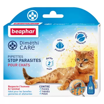 Beaphar Dimethicare 6 Pipettes Stop Parasites Pour Chats