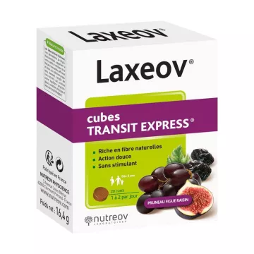 Nutreov Laxeov Cubes Transit Express Prune Fig Grape 20 cubes