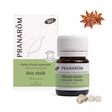 Pranarom Perles d'huile essentielle Bio d'Anis étoilé, Badiane B/60