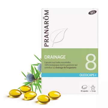 Oleocaps 8 Pranarom Drainage Bio (Drainage Detox) 30 capsules